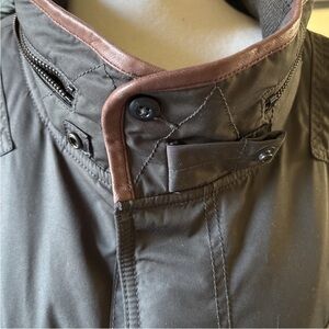 Vtg POLO RALPH LAUREN utility Jacket hood Lambskin funnel neck gorpcore 2XL